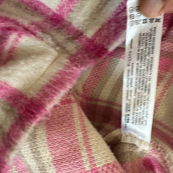 Zara Pink Plaid Crop Shirt Jacket Shacket Fuzzy Thick Coquette Western - Picture 13 of 16